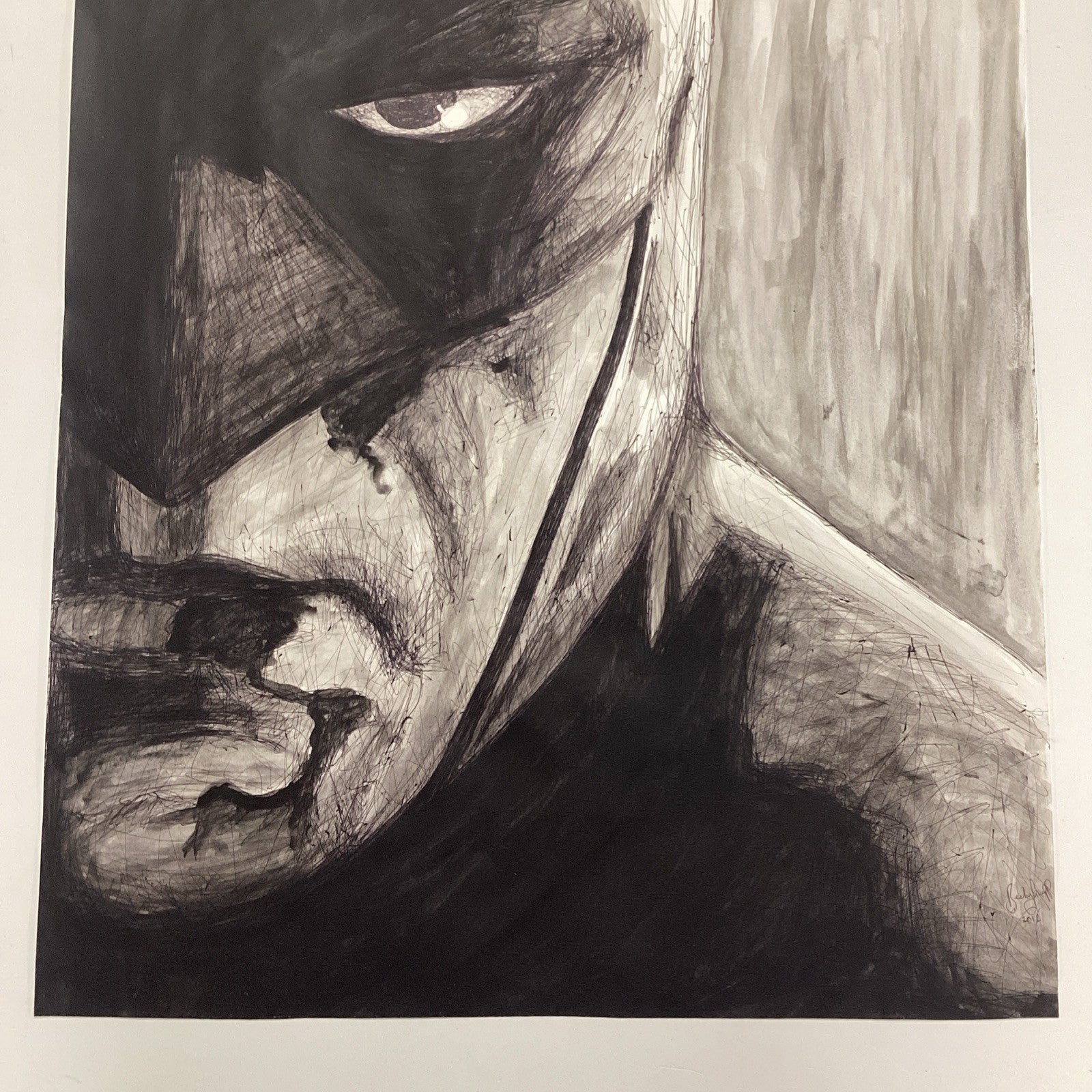 Batman Original Art by Becky Knapp with COA (80x59cm)3