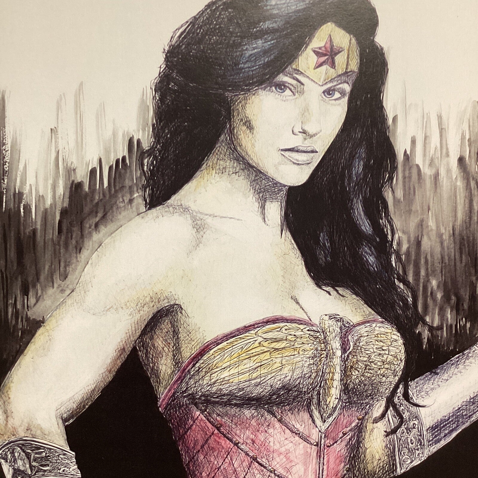 Wonder Woman Signed Art Print by Becky Knapp3