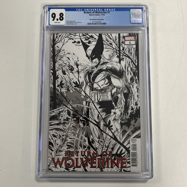 Return of Wolverine #1 2018 CGC 9.8 White Pages Todd Mcfarlane 1:1000 Remastered0