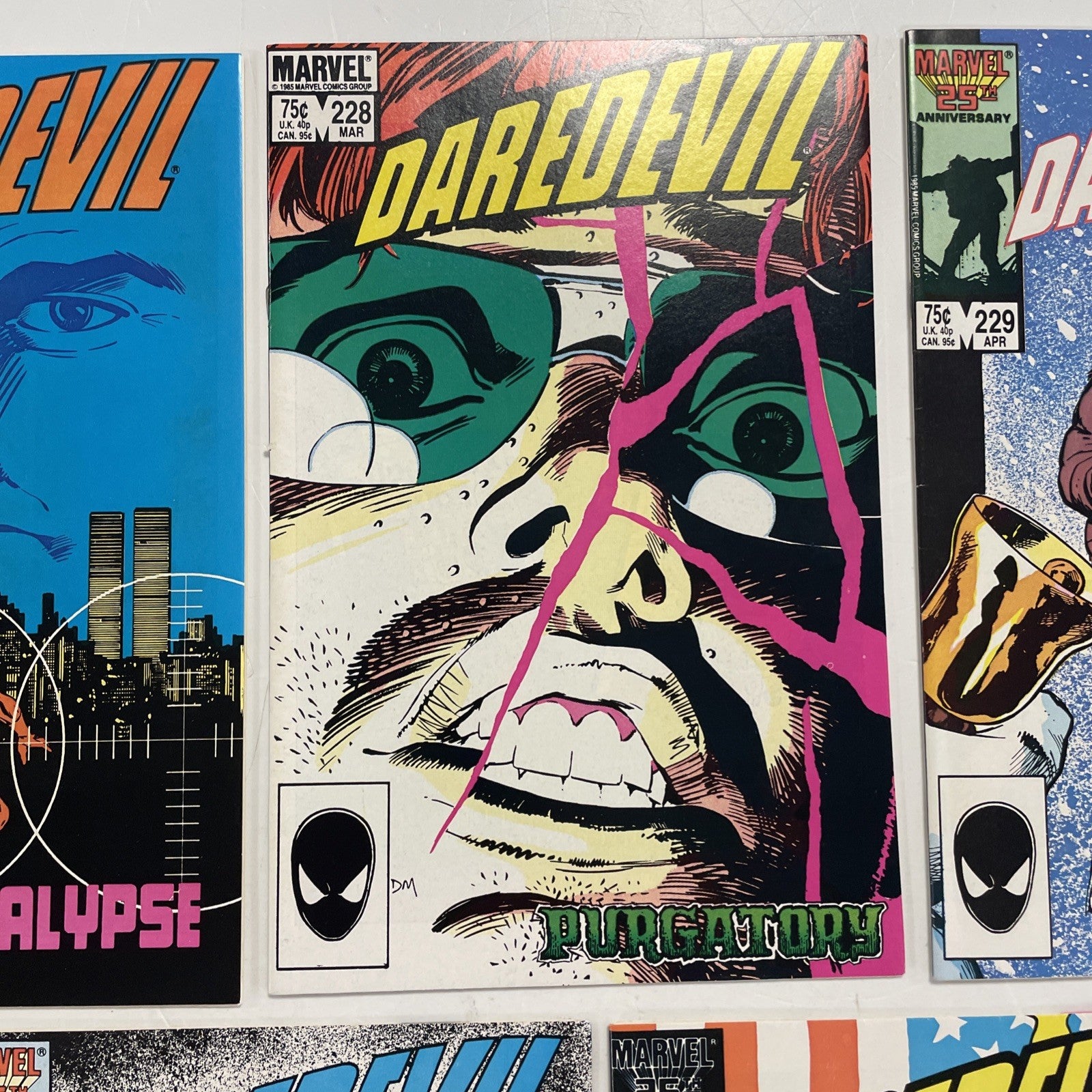 Daredevil #227-233 1986 Complete Born Again Storyline High Grade 7 Issues2