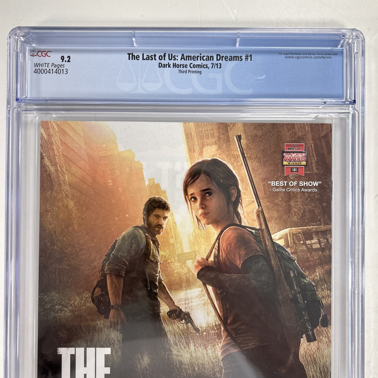 The Last Of Us: American Dreams #1 2013 CGC 9.2 White Pages Third Print9