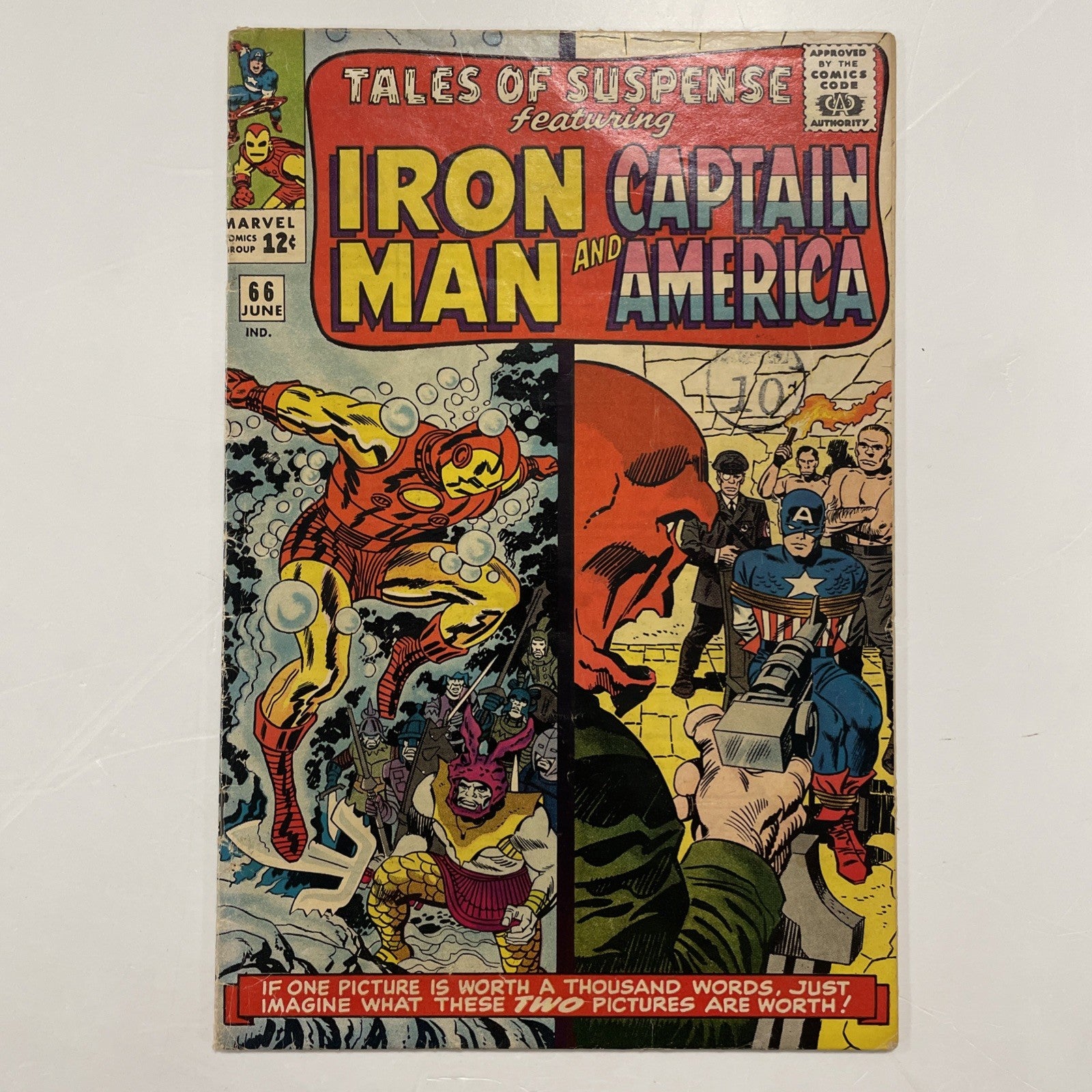 Tales Of Suspense #66 1965 VG+ Origin of Red Skull  Pence Stamp *See Description0