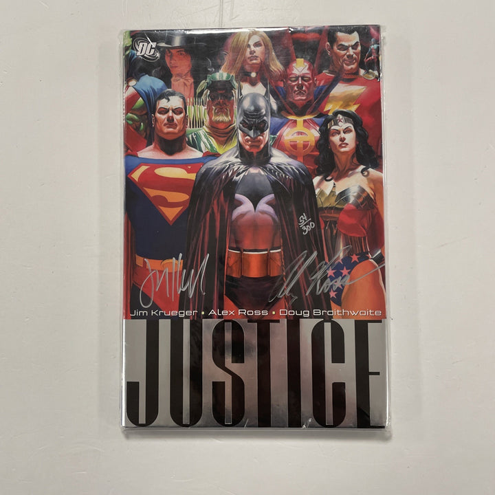 Justice Volume 1 2006 Hardcover HC signed Alex Ross Dynamic Forces CoA 54/3000