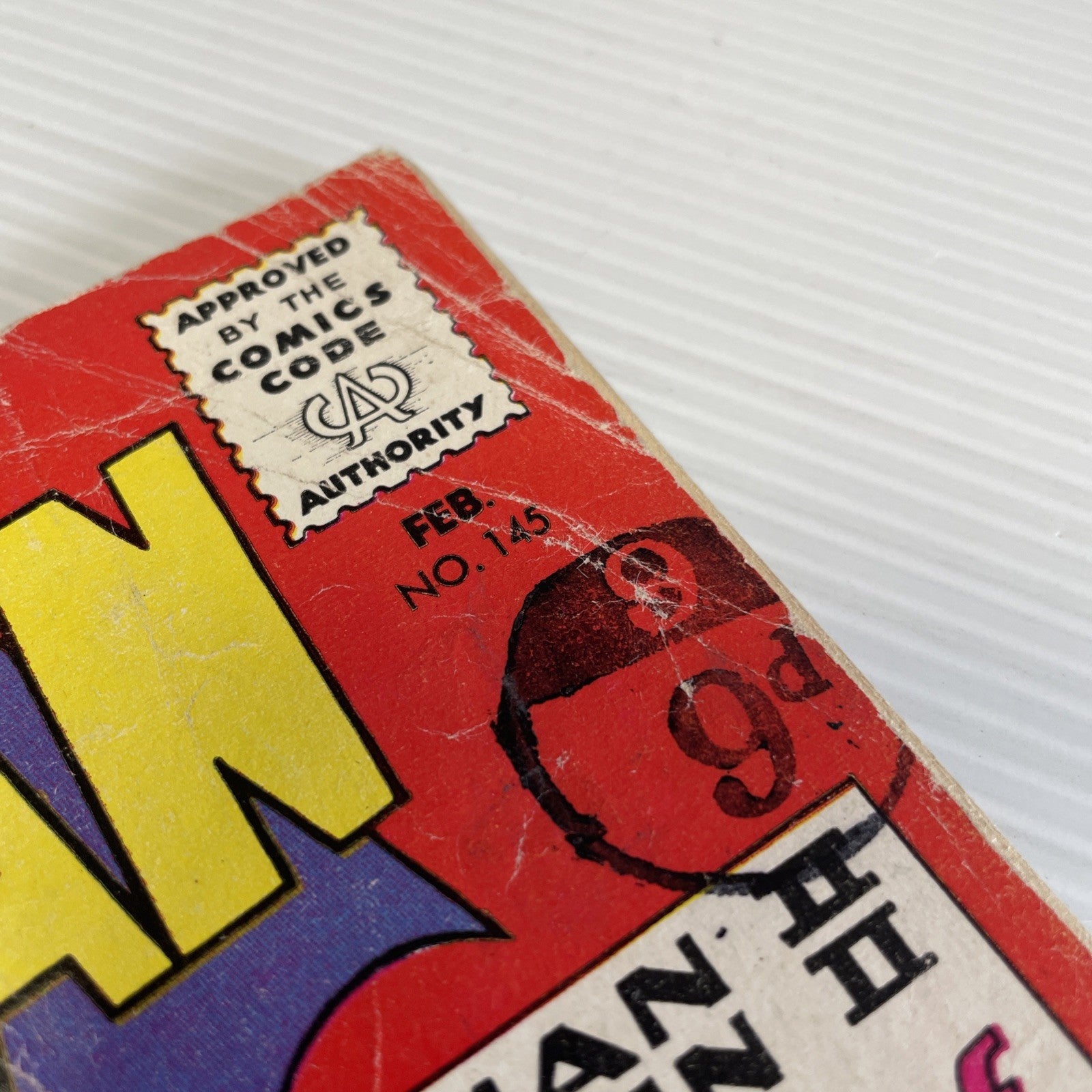 Batman #145 1962 GD Pence Stamp **Water damage, cover detached at bottom staple,7