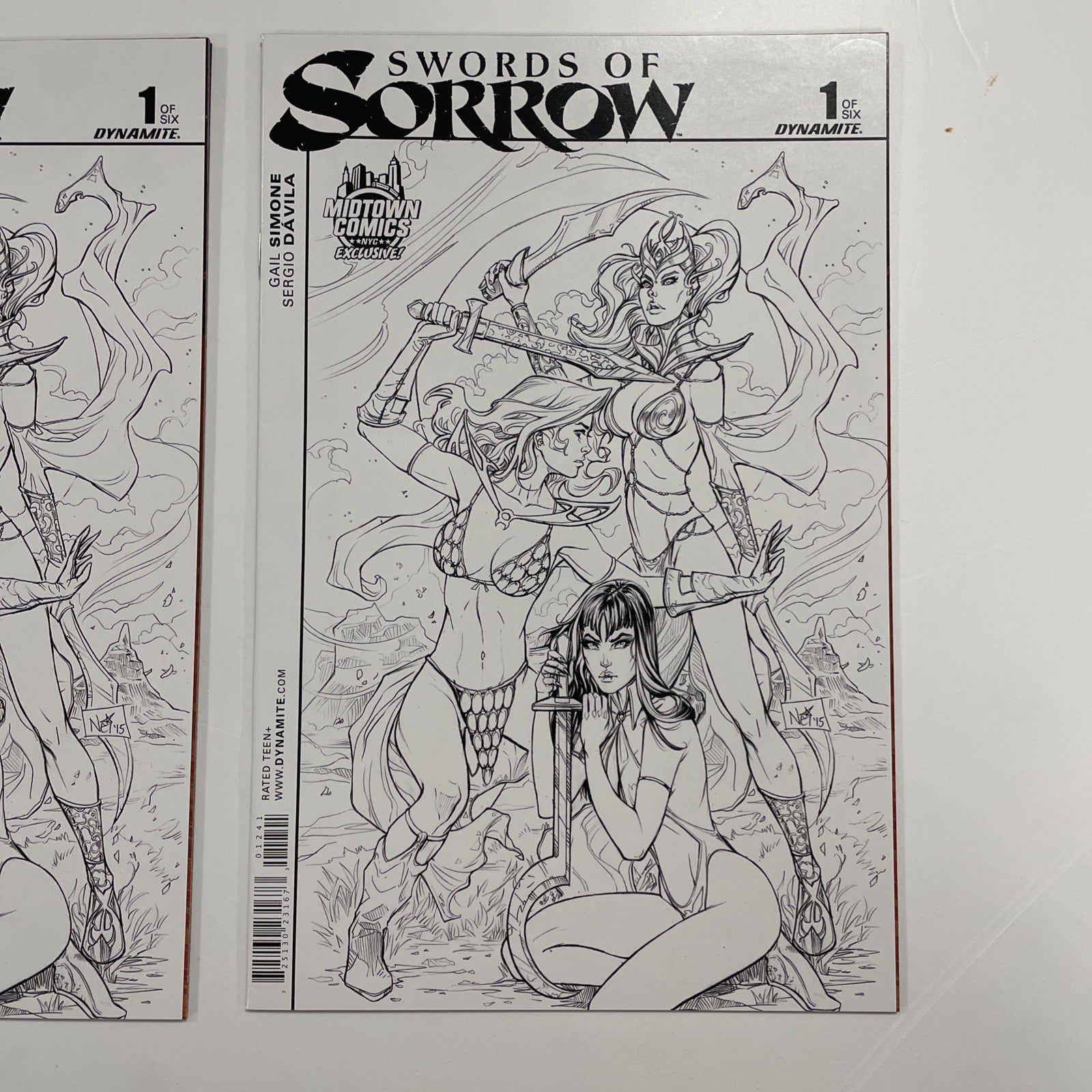 Swords Of Sorrow #1 2015 Nei Ruffino Midtow Sketch Variant4