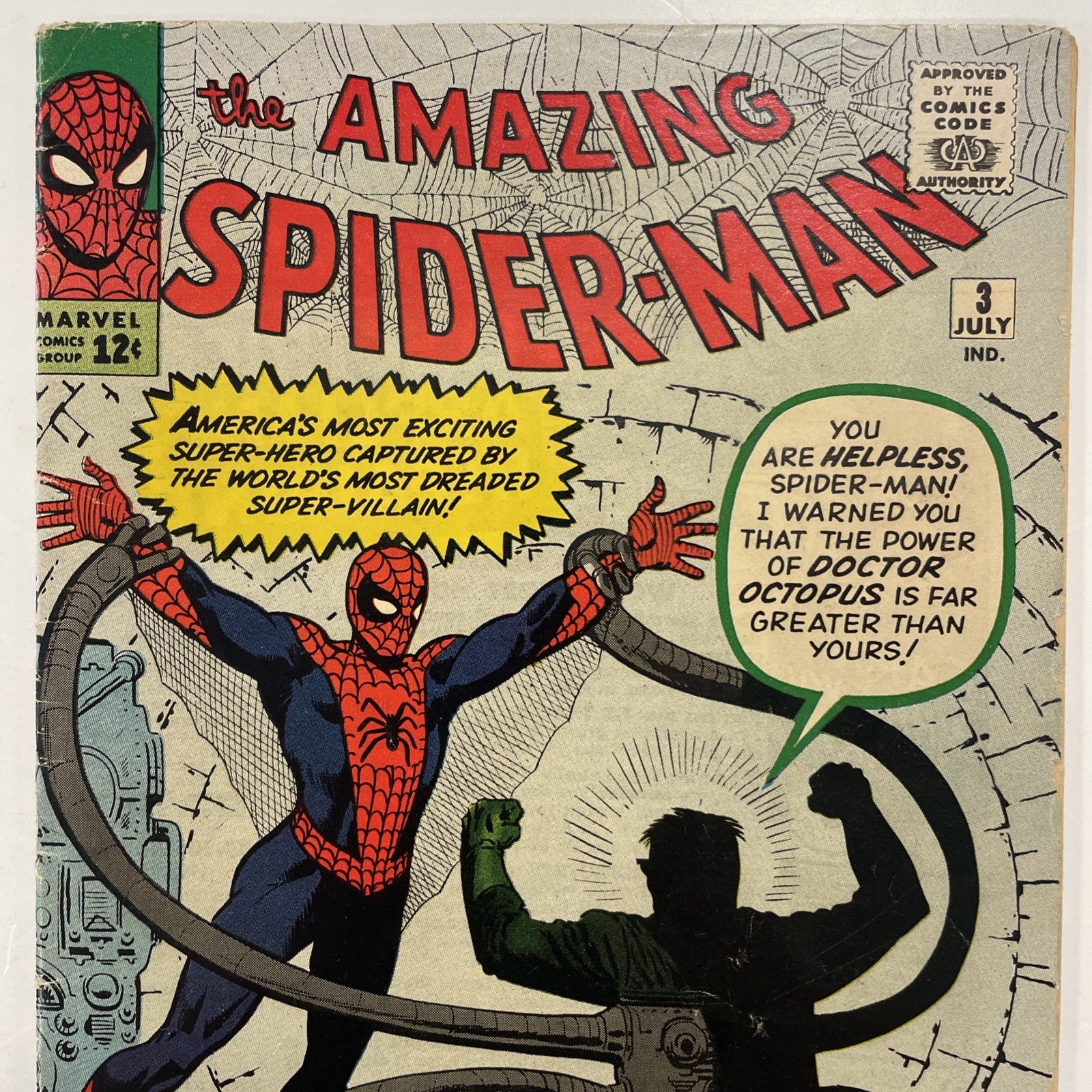 Amazing Spider-Man #3 1963 VG+ to VG/FN 1st Appearance Of Doctor Octopus1