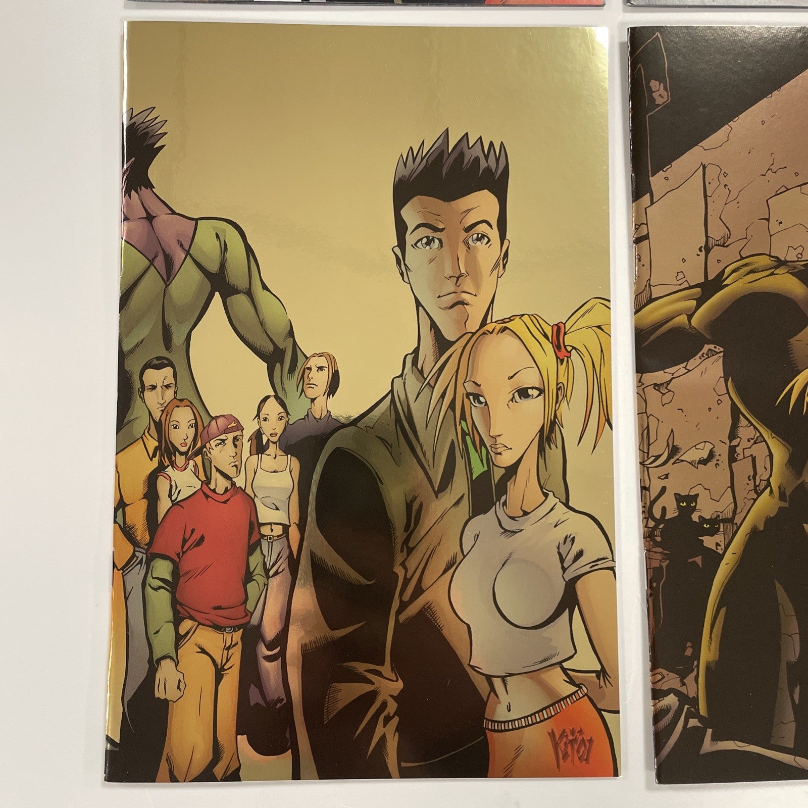 Heaven 7 #1-3 2001 NM Complete Set x2 Regular Covers & Foli Virgin Variants4