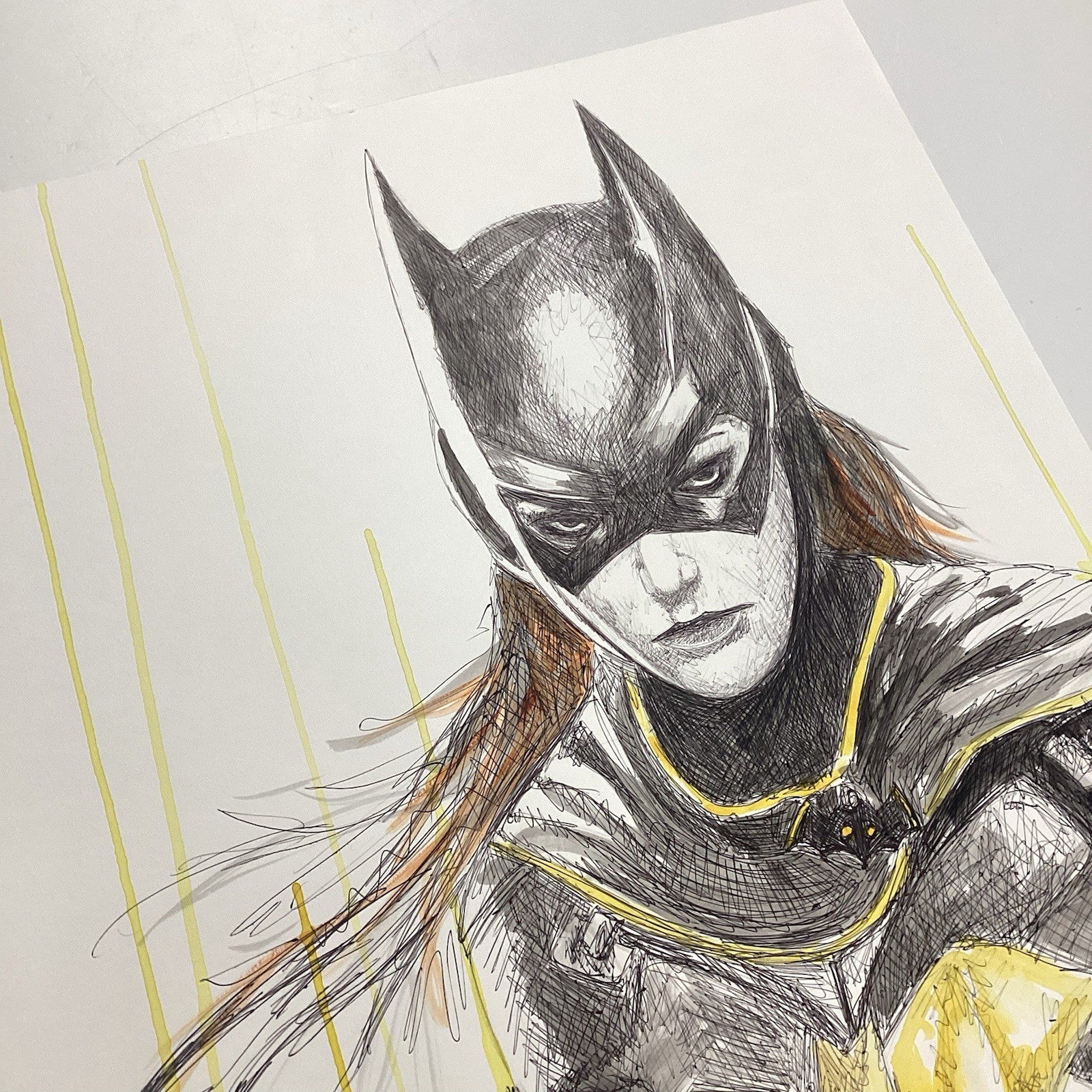 Batgirl Original Art by Becky Knapp with COA (80x59cm)3