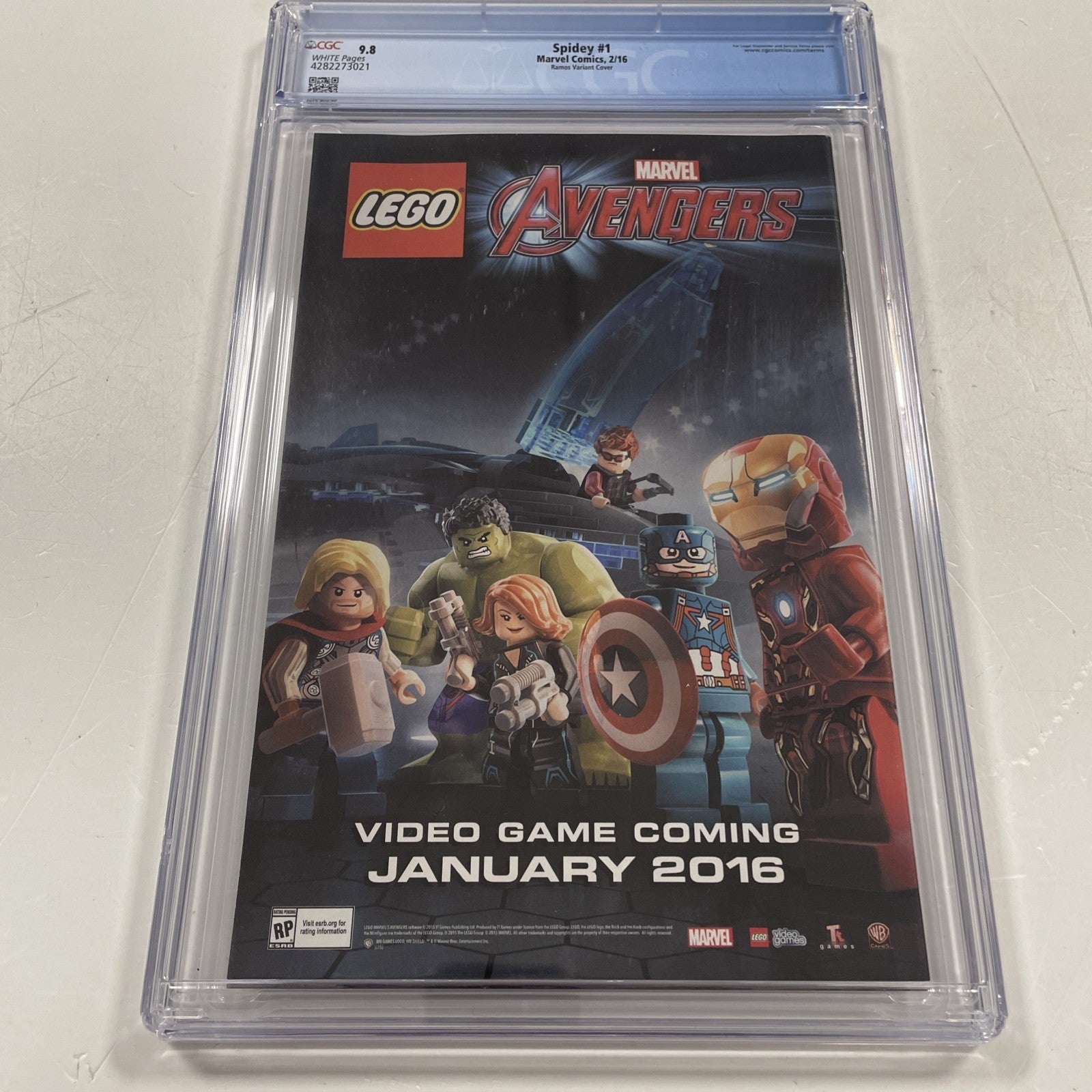 Spidey #1 2016 CGC 9.8 White Pages Humberto Ramos Variant5