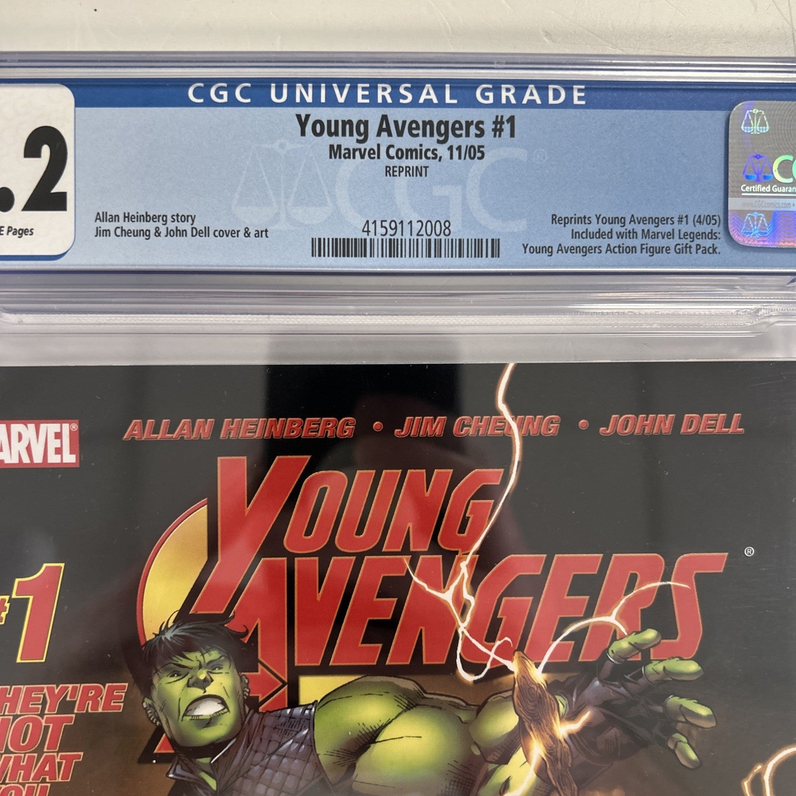 Young Avengers #1 Reprint 2005 9.2 CGC **Reprint edition as issued with Marvel..4