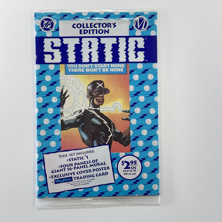 Static #1 1993 1st Appearance of Static Original Sealed Polybag DC Collector's E0