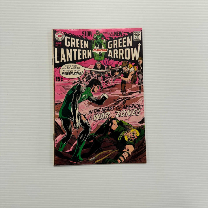 Green Lantern #77 1970 FN Neal Adams Cover Pence Stamp