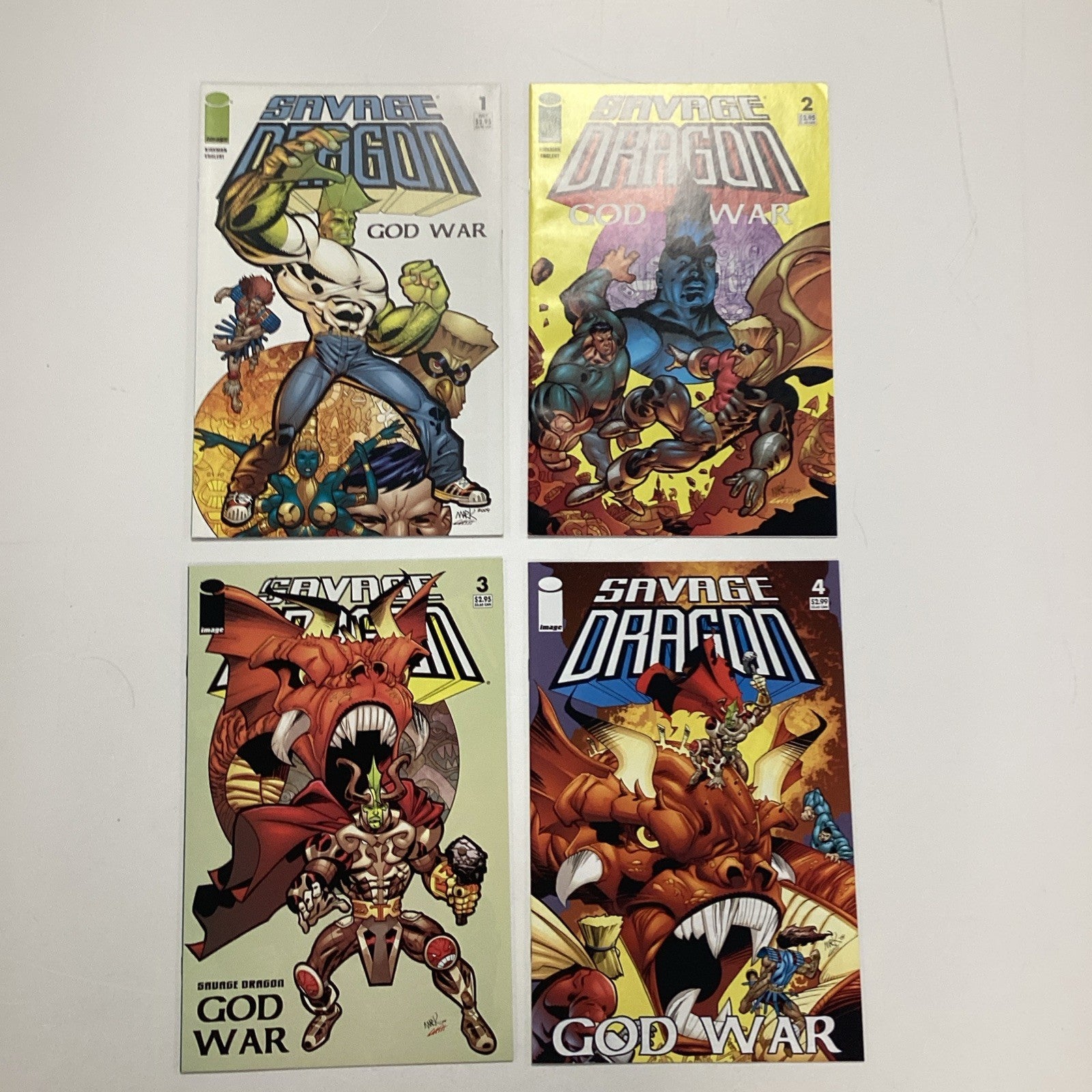 Savage Dragon God War #1-4 2004 Complete Set0