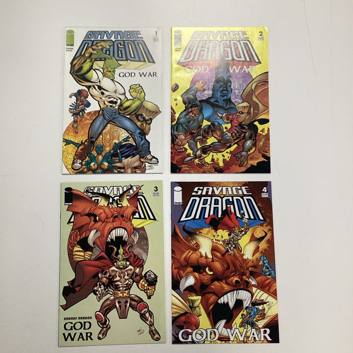 Savage Dragon God War #1-4 2004 Complete Set0