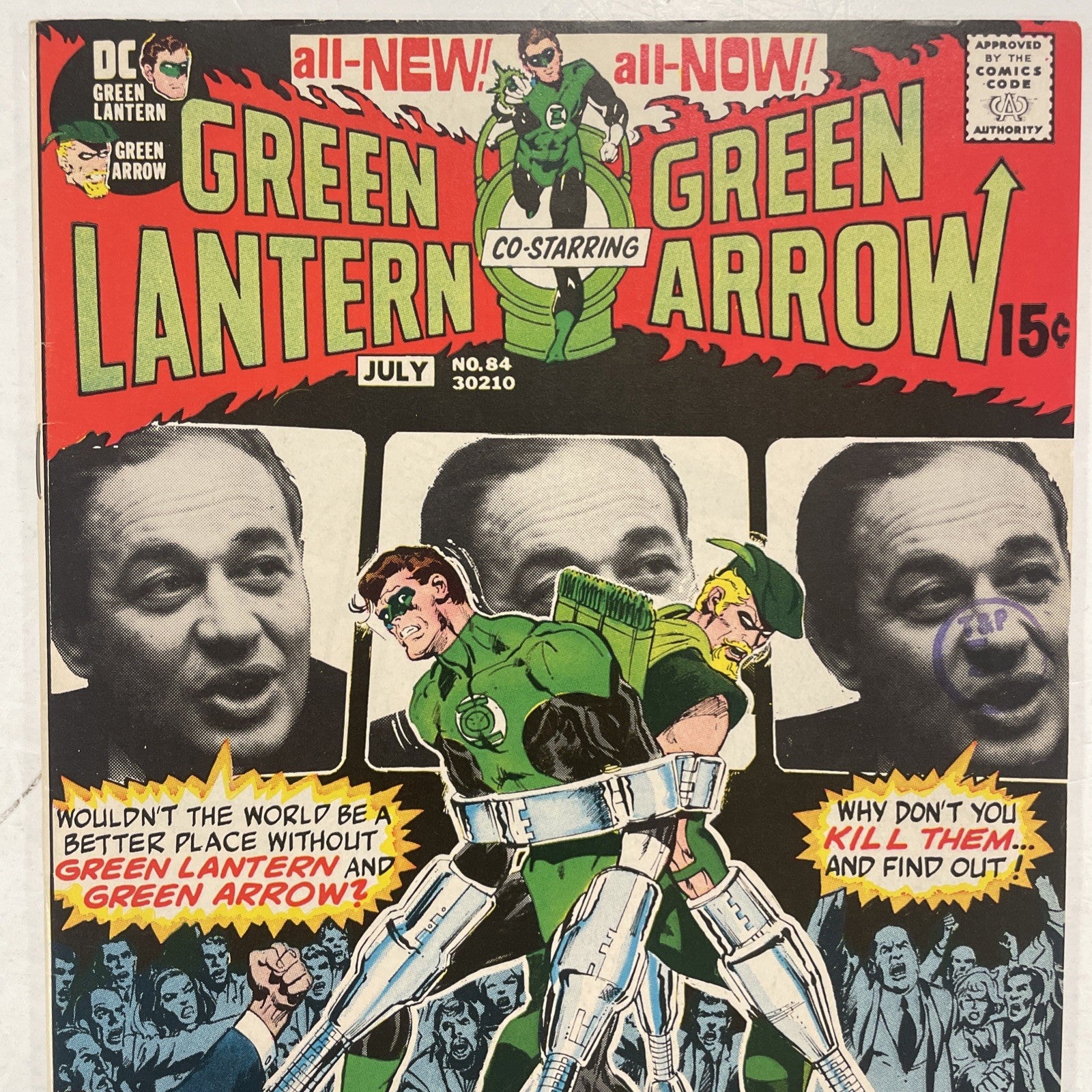 Green Lantern #84 1971 FN/VF Classic Neal Adams & Bernie Wrightson Art, Pence1