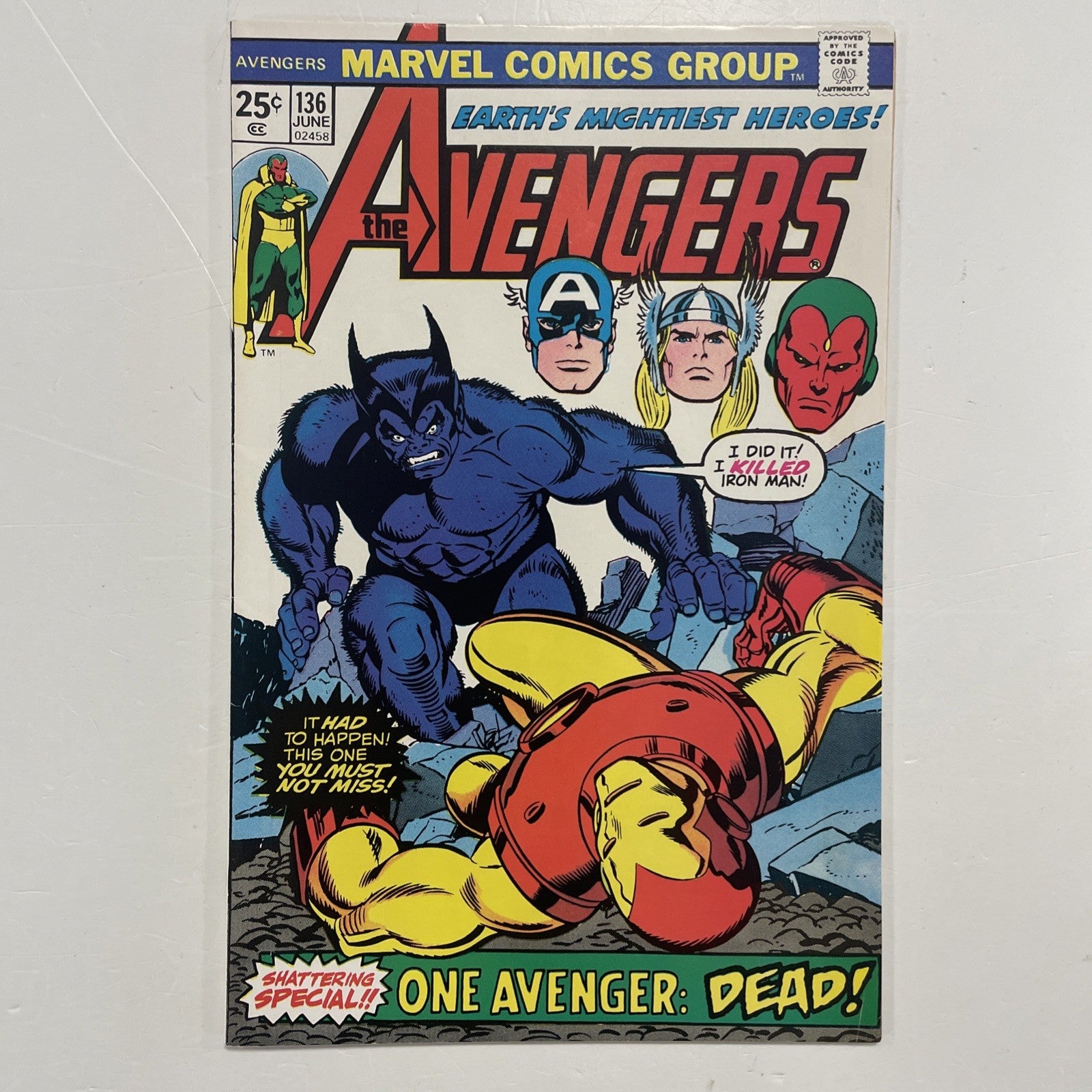 The Avengers #135 1975 FN/VF0