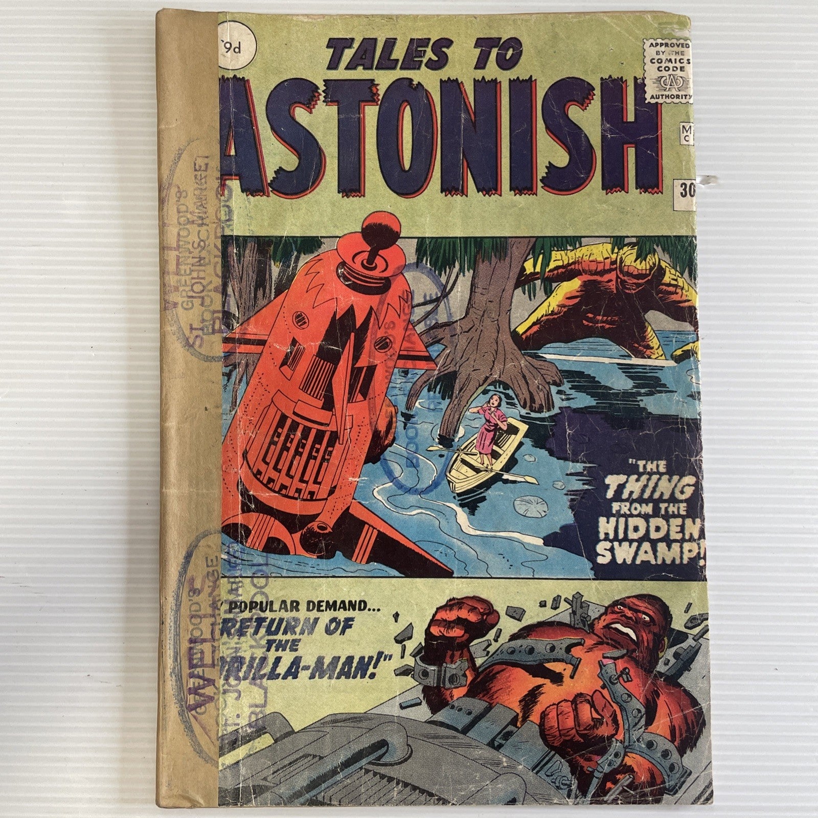 Tales to Astonish #30 1962 Low Grade Reader Copy **Tape on cover, multiple stamp0