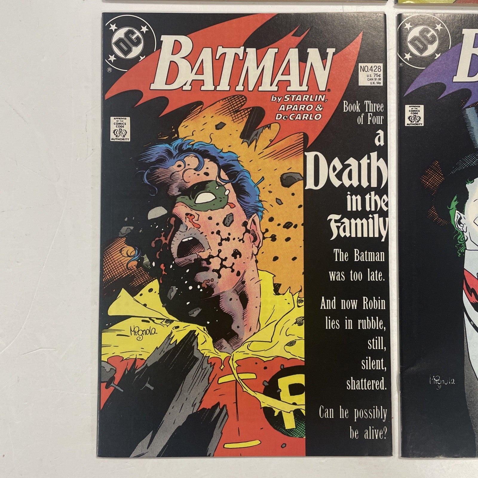 Batman #426-429 1988 A Death in the Family 1-4 High Grade Complete Set3