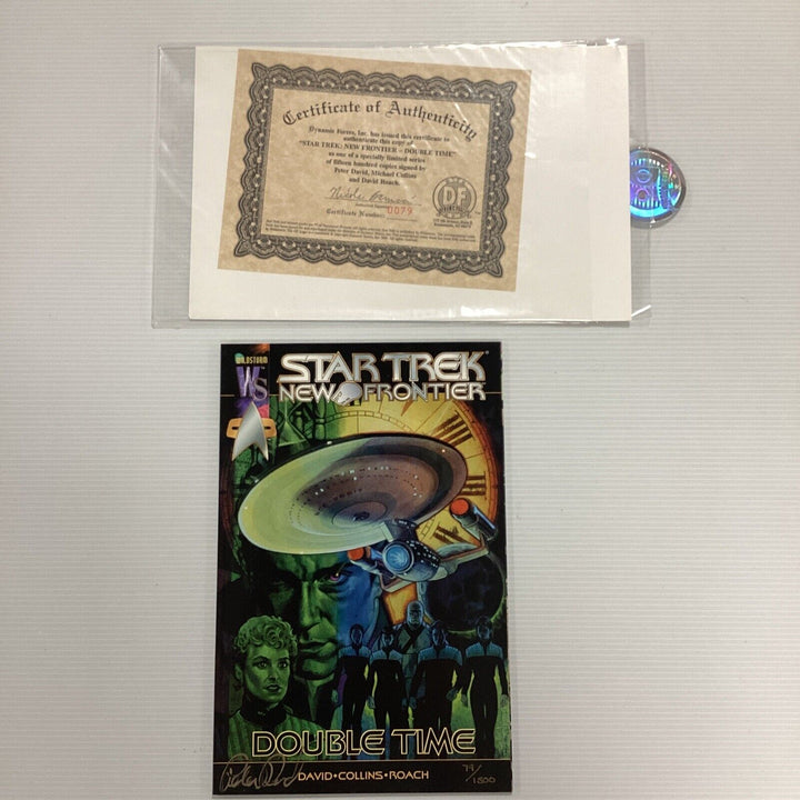 Star Trek: New Frontier Double Time 2000 VF/NM Signed David, Roach, Collins DF