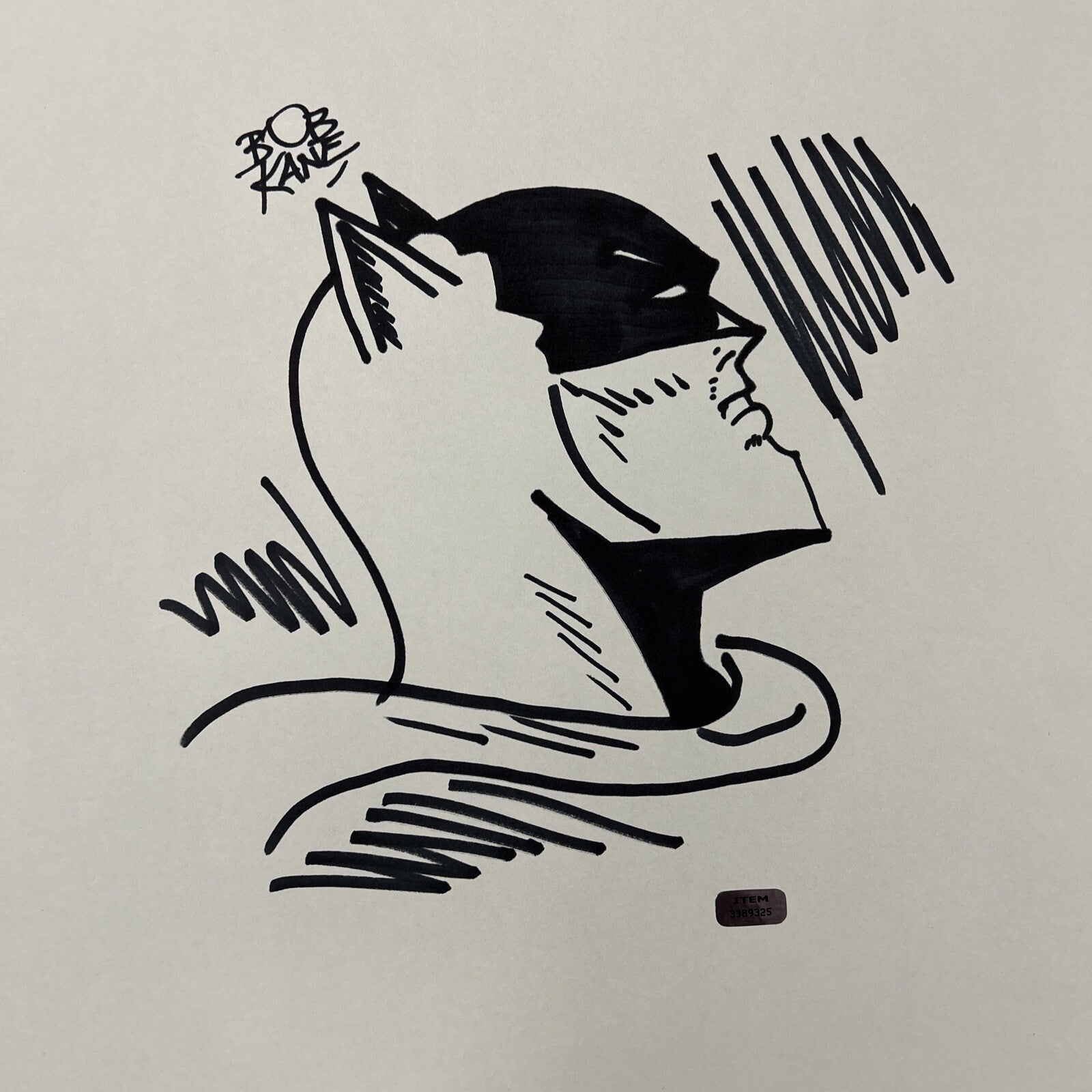 Bob Kane Hand Drawn Original Batman Sketch Art, Signed 30x40 cm with COA7