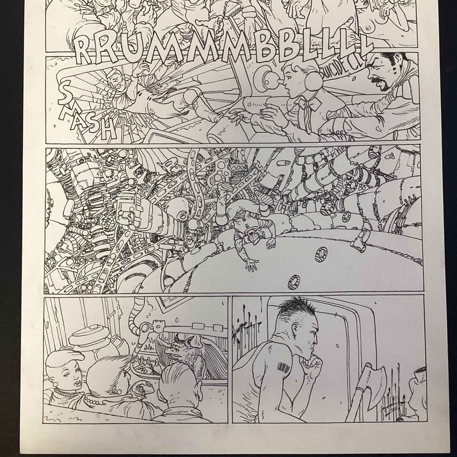 Original Artwork for Judge Anderson Big Robots Page 11 Megazine 258 Dave Taylor2