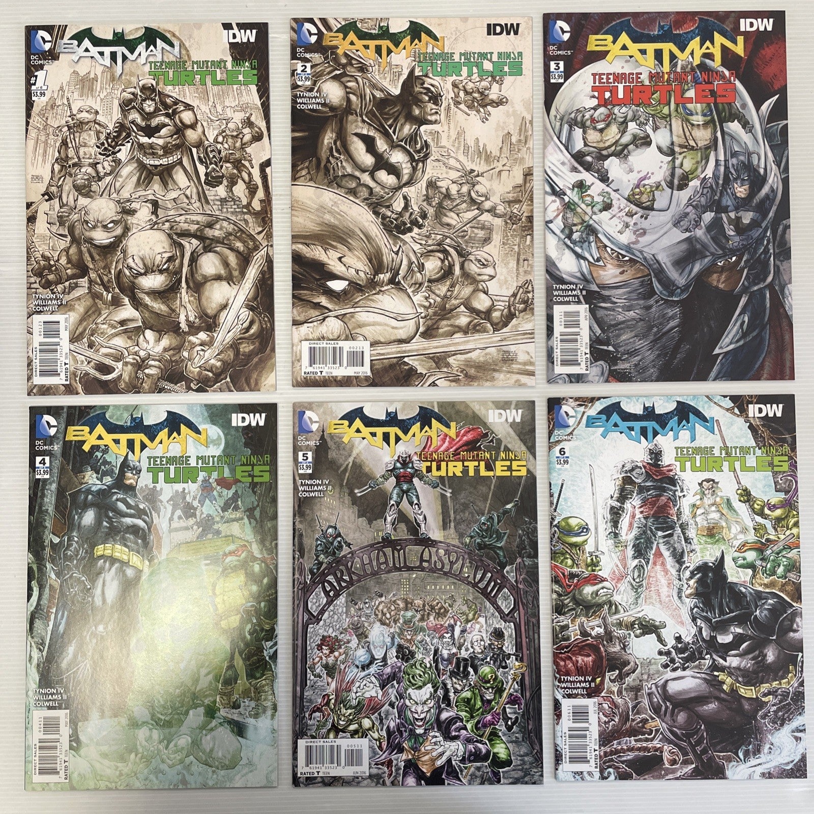 Batman / Teenage Mutant Ninja Turtles Adventures #1-6 2016 Complete Set **0