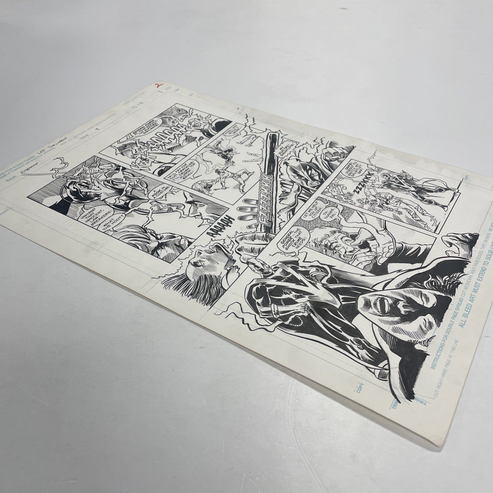Lee Sullivan Original Art for Marvel's Robocop #9 Page 2 19903