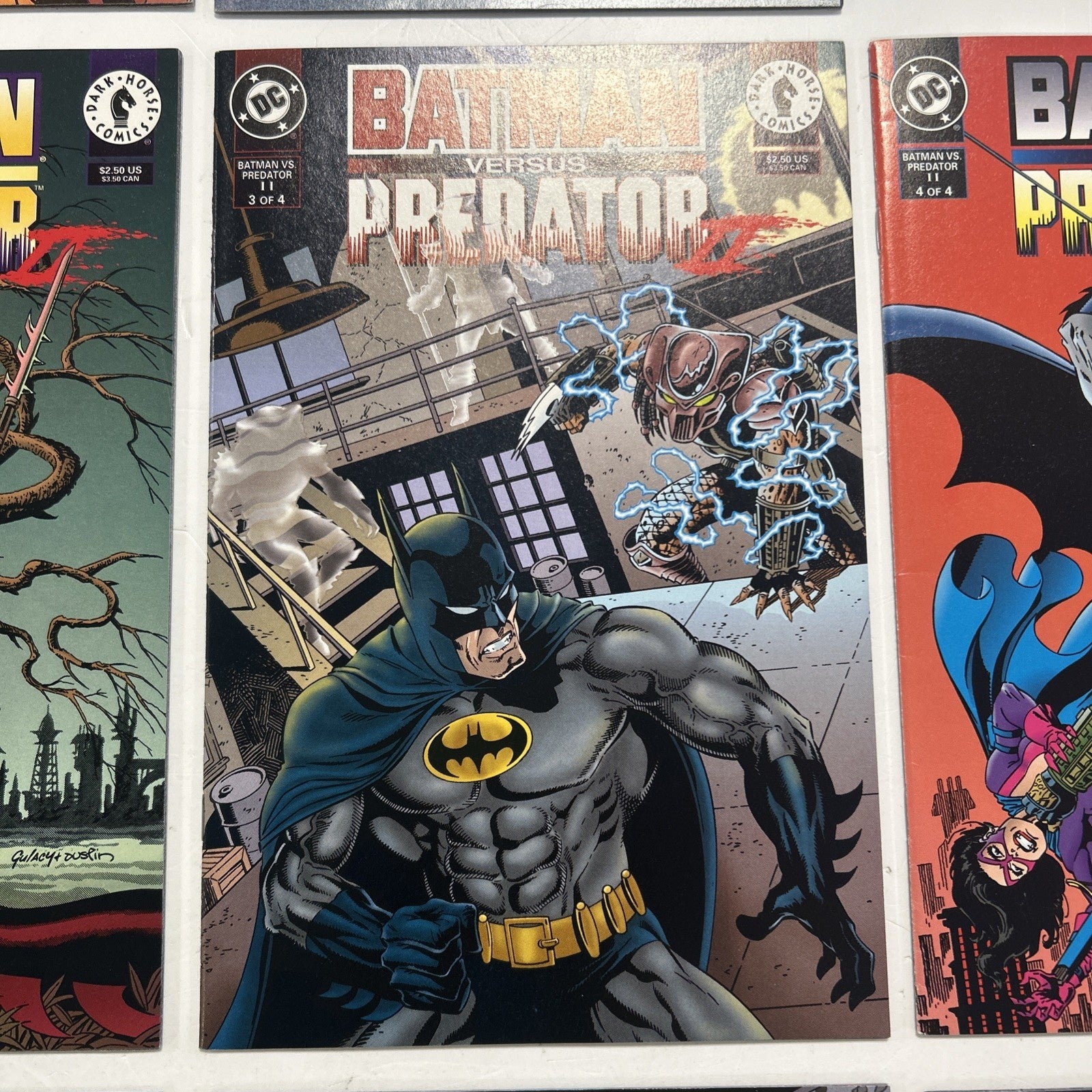 Batman vs Predator I, II & III 1991 Mid Grades Complete Set x36