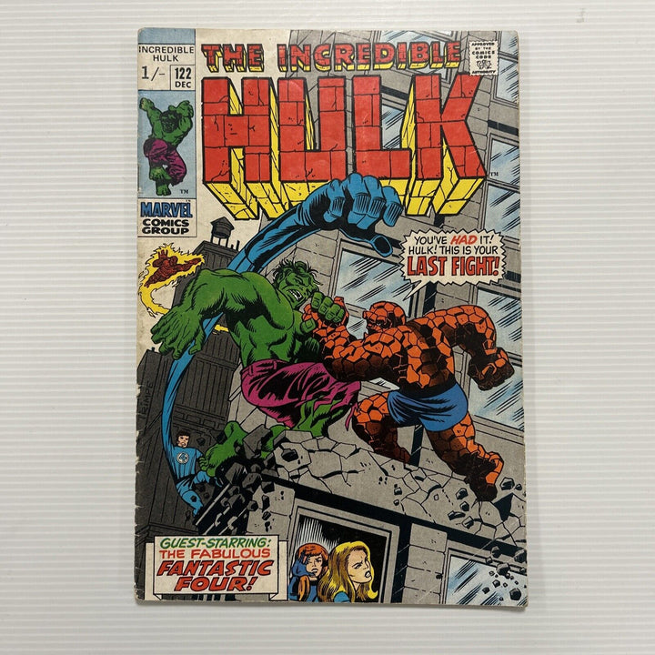 Incredible Hulk #122 1969 VG Pence Copy