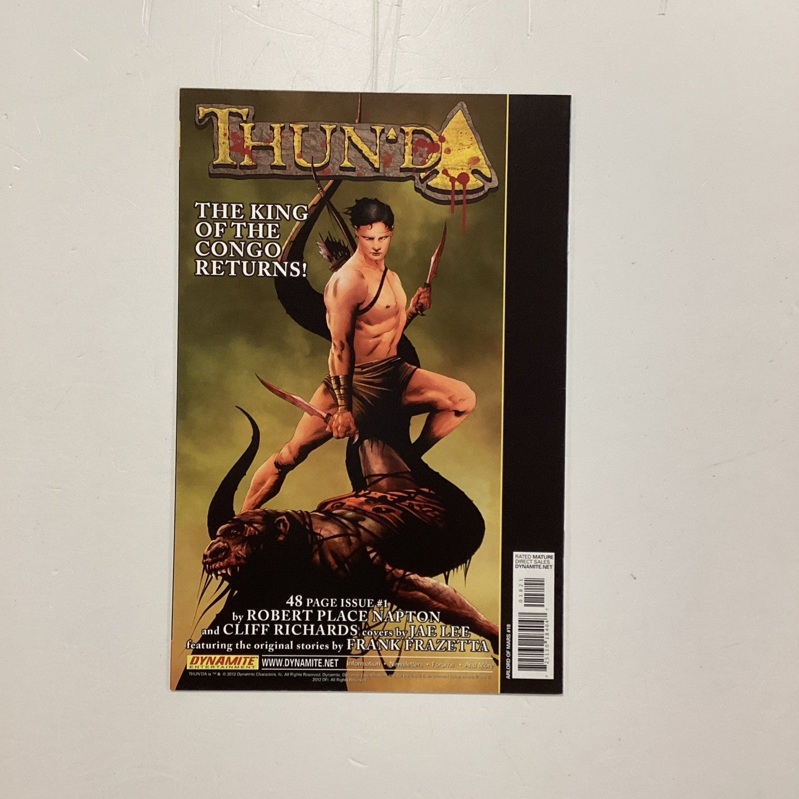 Warlord Of Mars #18 2012 VF Joe Jusko Virgin Variant  Dynamite6