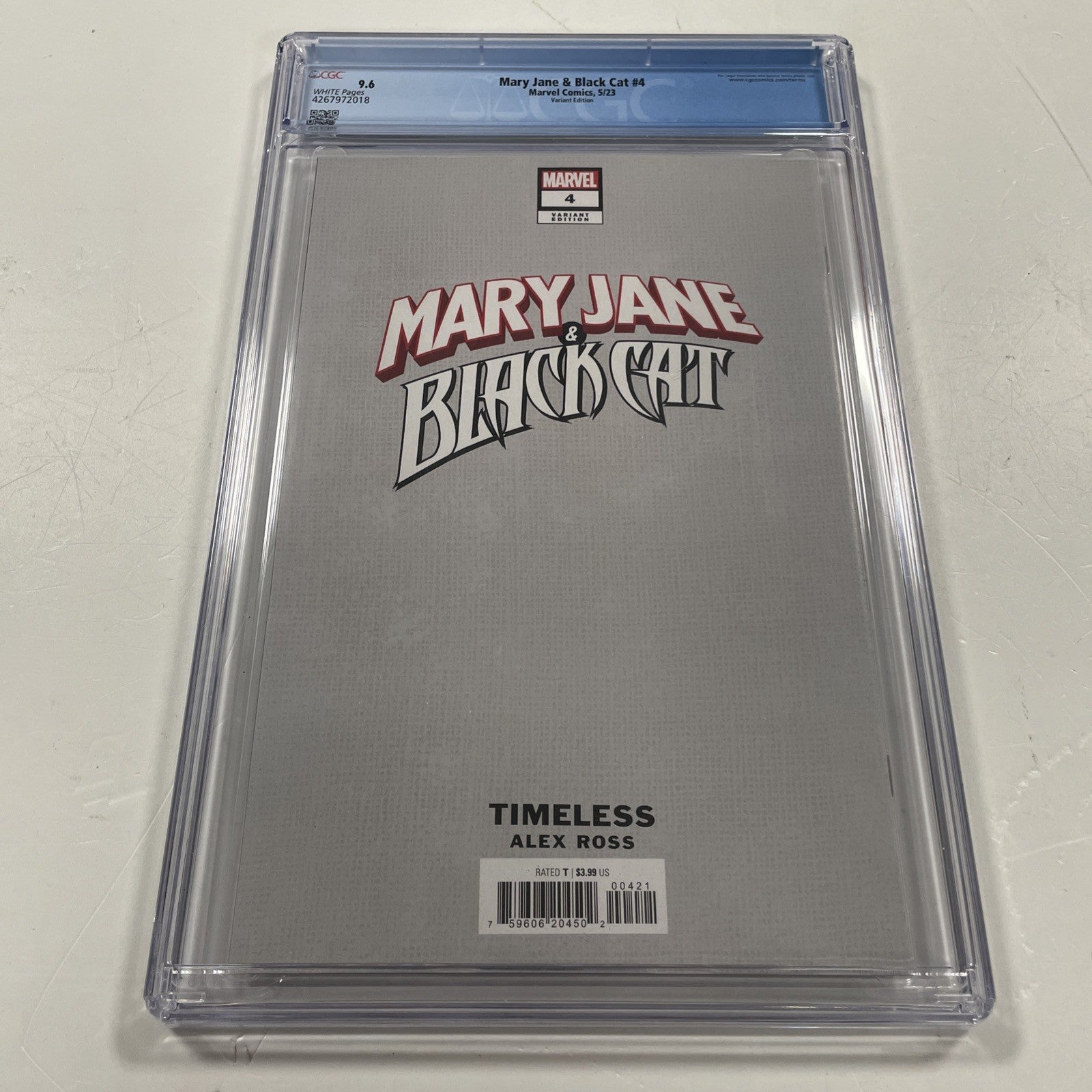Mary Jane and Black Cat #4 2023 CGC 9.6 Alex Ross Timeless variant5