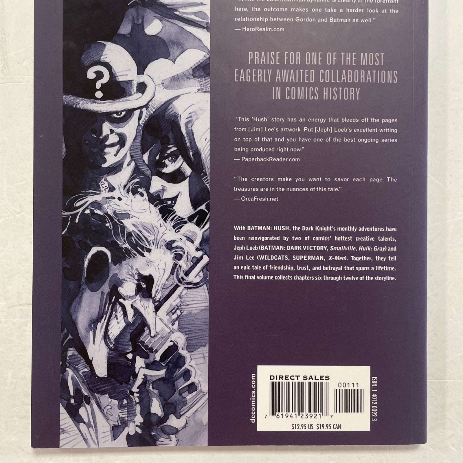 Batman Hush Vol. 1 & 2 2003 TPB Trade Paperback Graphic Novel Set16