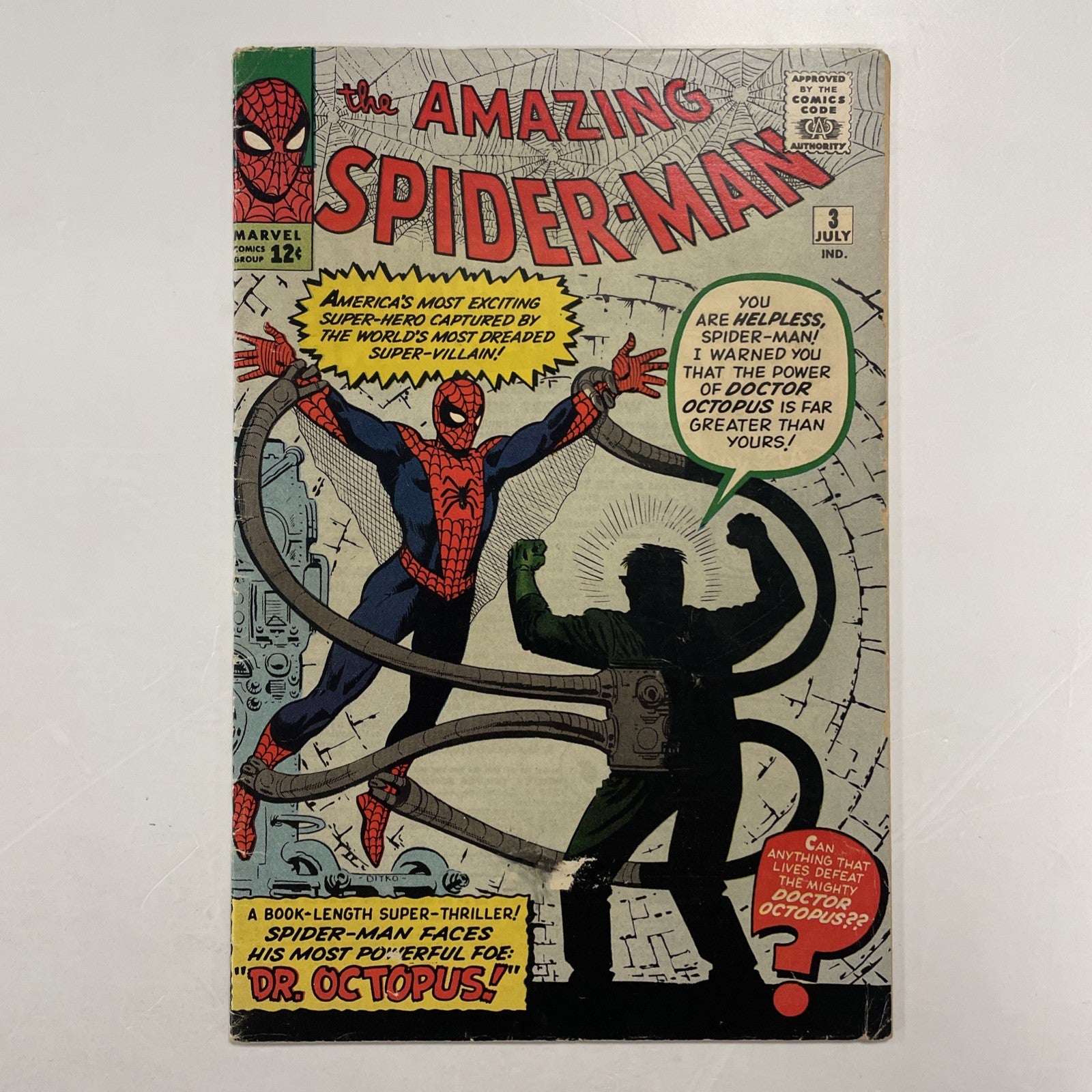 Amazing Spider-Man #3 1963 VG+ to VG/FN 1st Appearance Of Doctor Octopus0