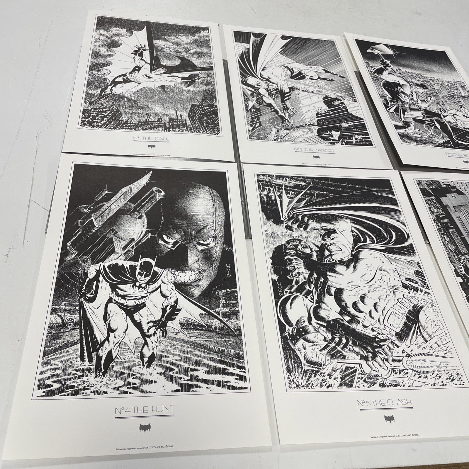 Batman Portfolio by Mike Zeck 1988 6 Piece Artwork Set4