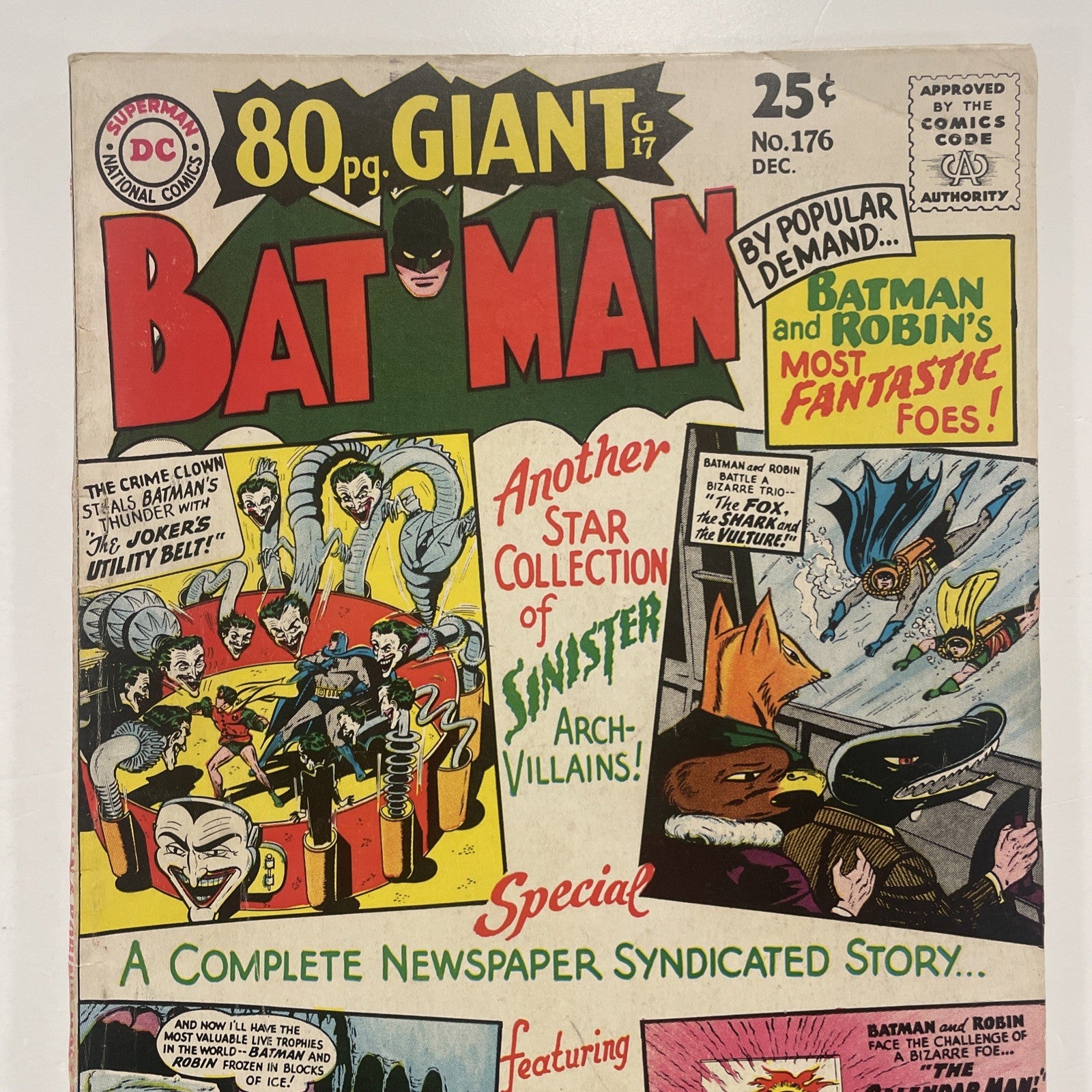 Batman #176 1965 FN- 80pg Giant Pence Stamp1