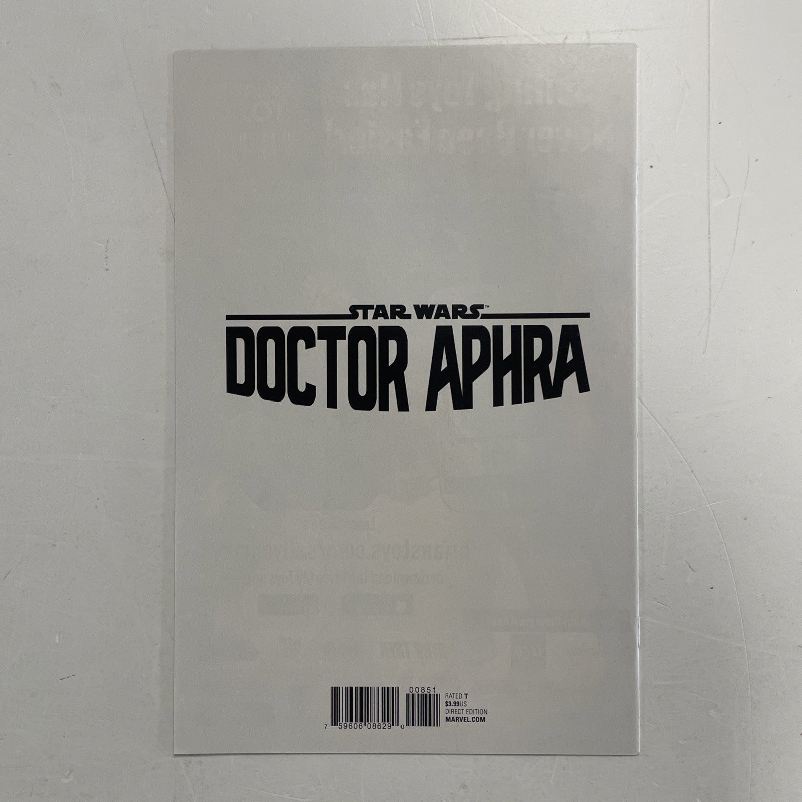 Star Wars Doctor Aphra #8 2017 SIGNED Ashley Witter Sketch B&W**4