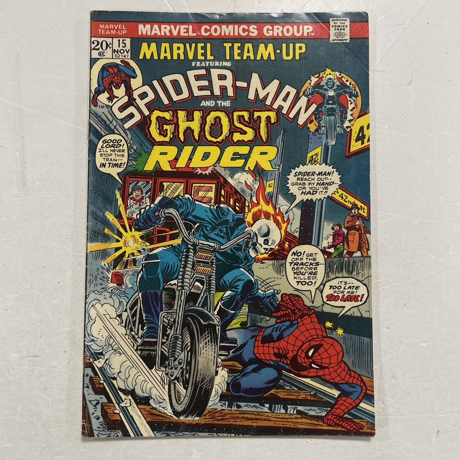 Marvel Team-Up #15 1973 VG+ Spider-Man Ghost Rider First Orb0