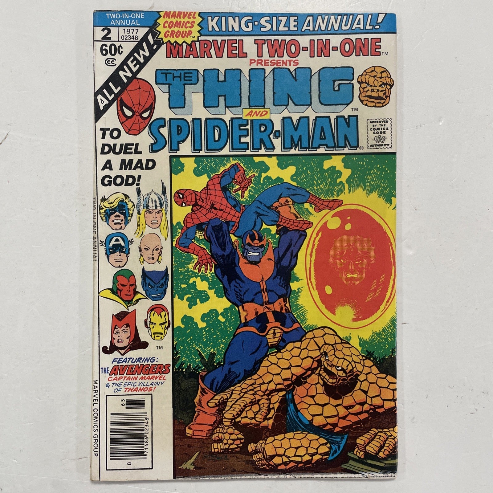 Marvel Two-In-One Annual #2 1977 FN+ Thing, Spider-Man, Death of Thanos0