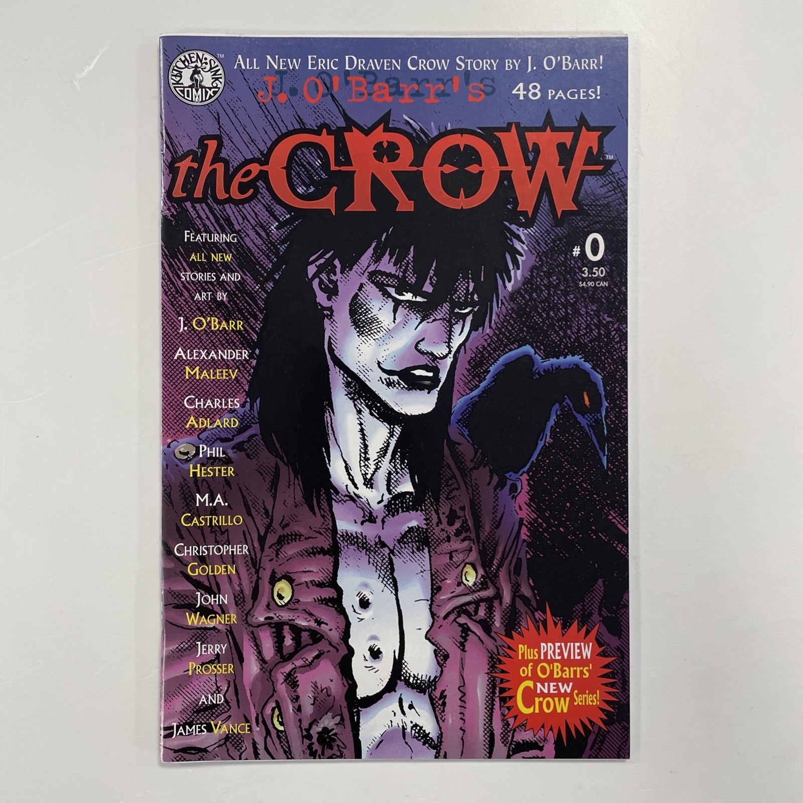 The Crow #0 1998 FN J O'Barr Kitchen Sink Comix0