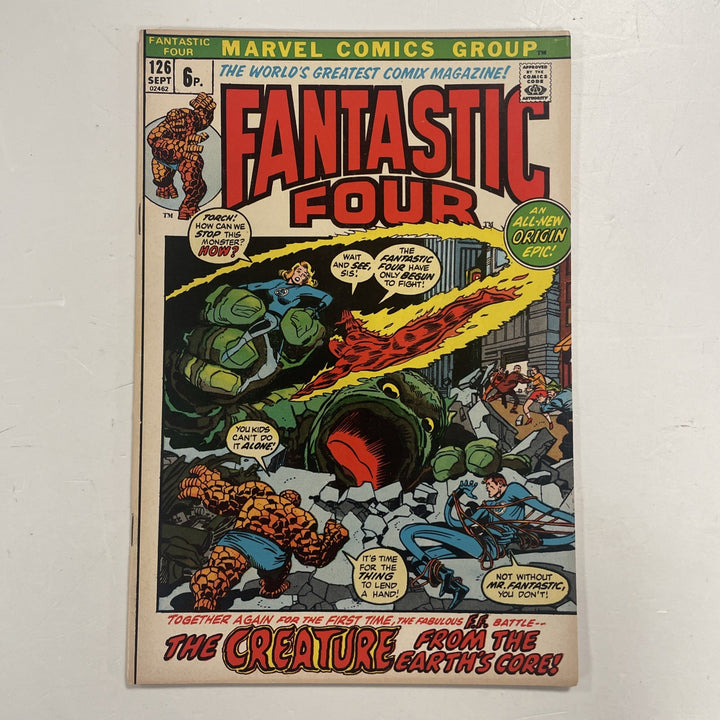 Fantastic Four #126 1972 FN+ DR. DOOM Origin Retold Pence Copy0