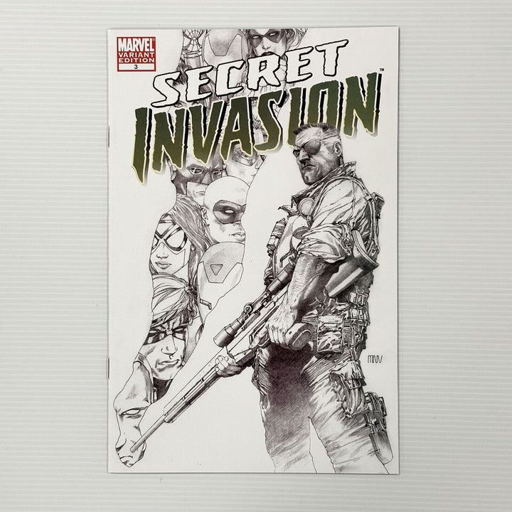 Secret Invasion #3 2008 NM McNiven Sketch Cover (1)