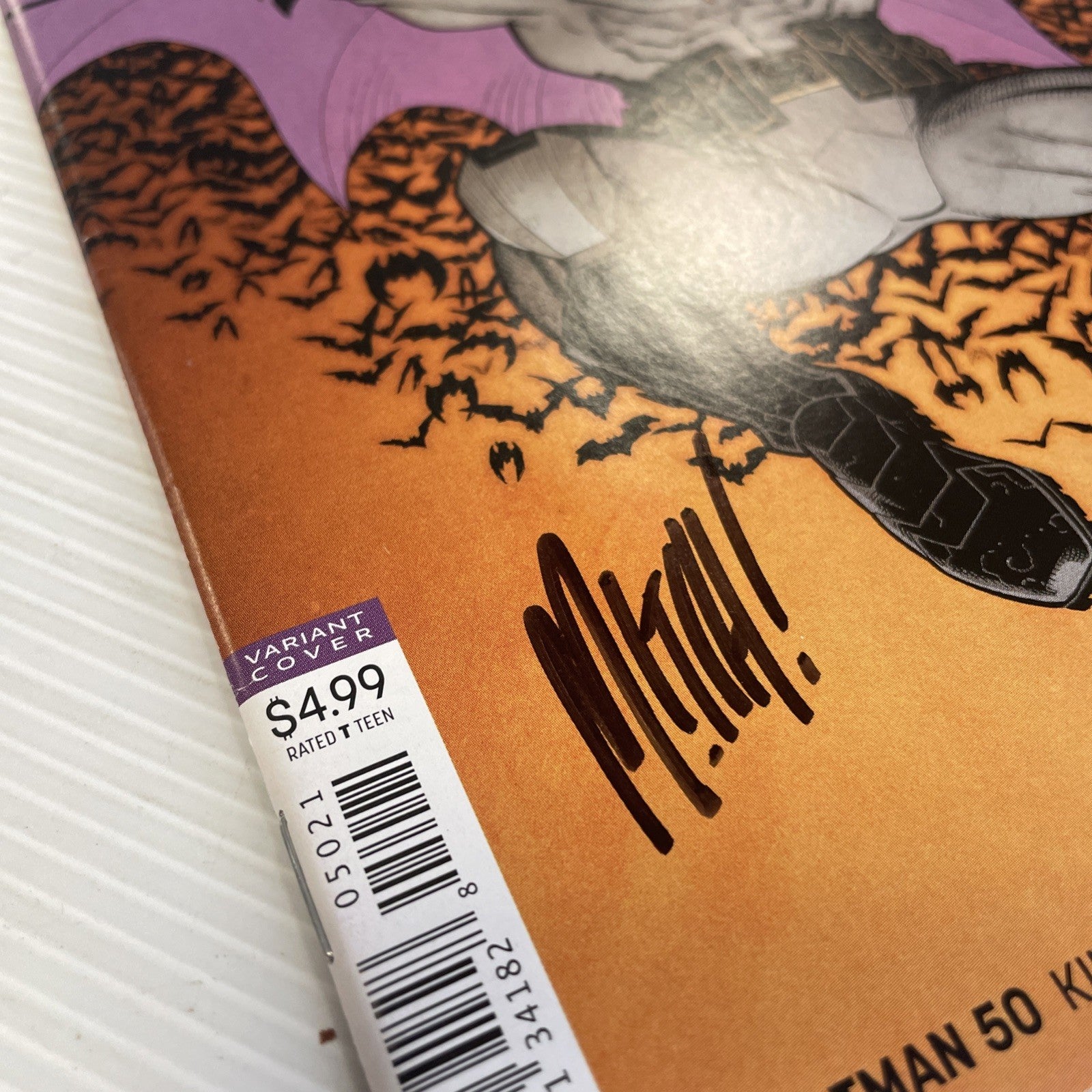 Batman # 50 2018 NM Arthur Adams Torpedo Variant Signed Tom King Mitch Gerards**5