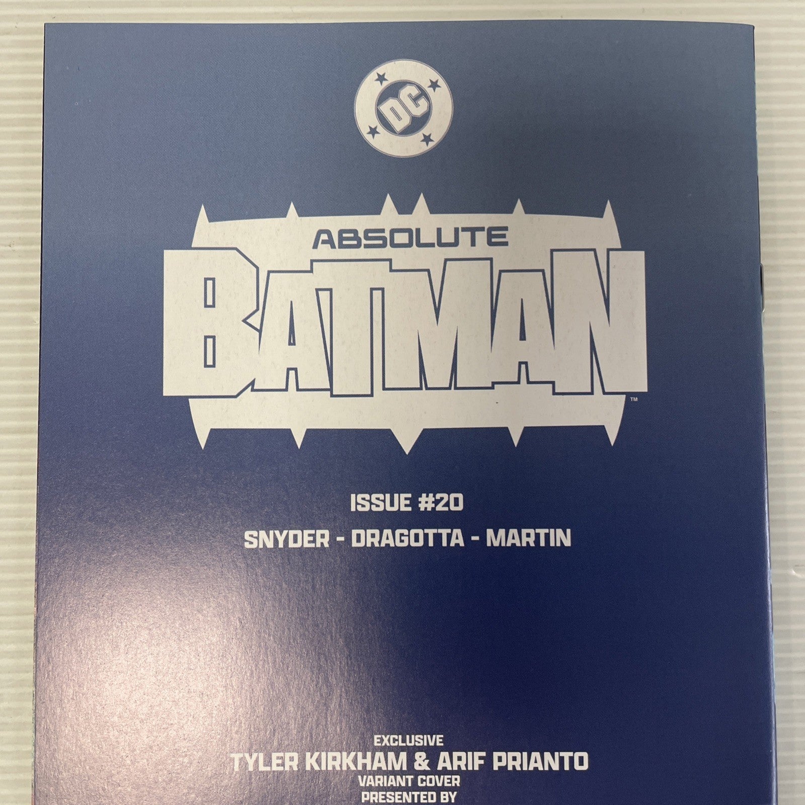 Absolute Batman #20 2026 NM Tyler Kirkham Battle Damage Virgin Variant5