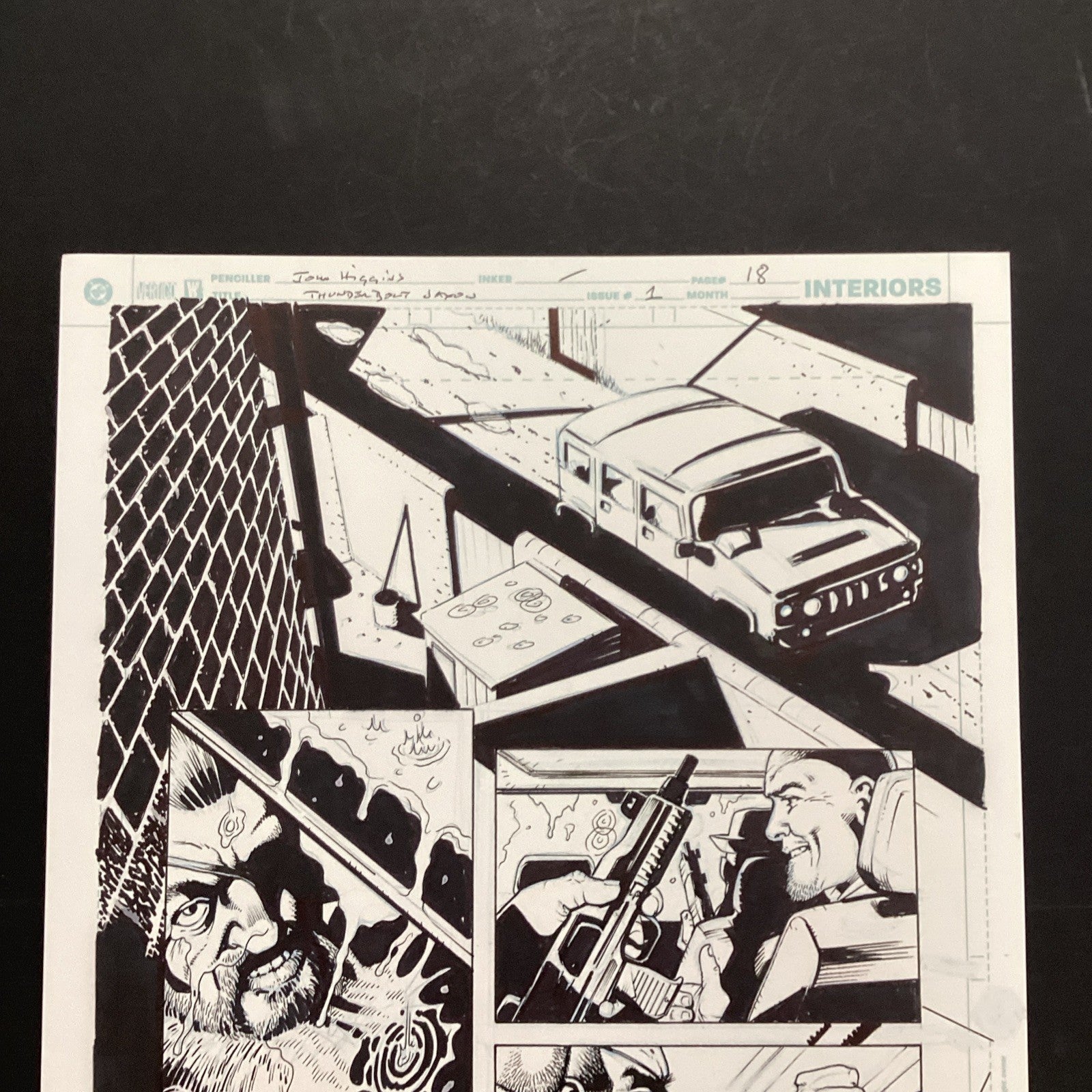 Original Artwork for Thunderbolt Jaxon #1 Page 18 By John Higgins 20063