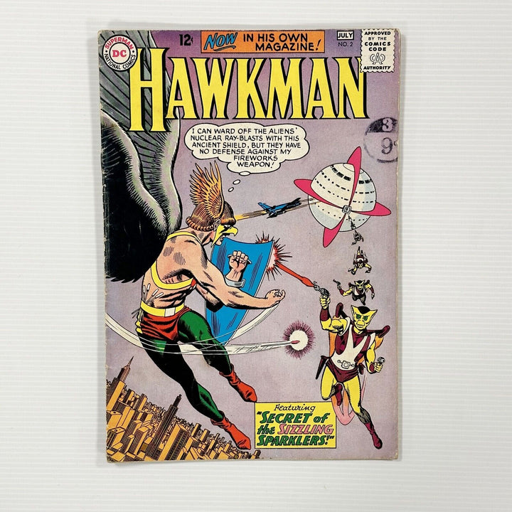 DC Hawkman #2 1964 VG Cent copy Pence Stamp