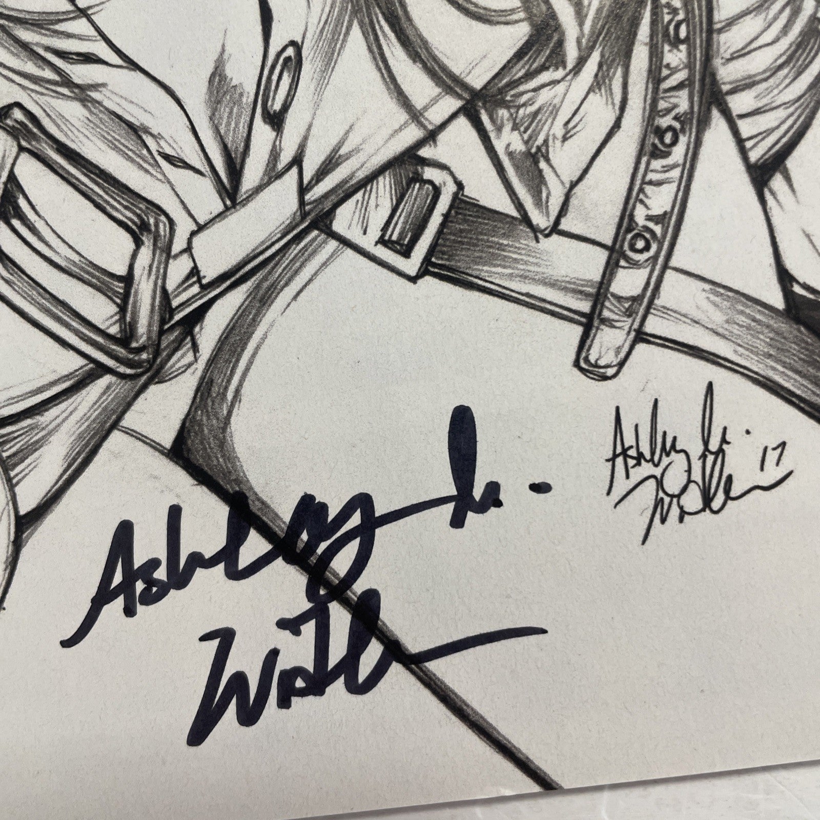Star Wars Doctor Aphra #8 2017 SIGNED Ashley Witter Sketch B&W**3
