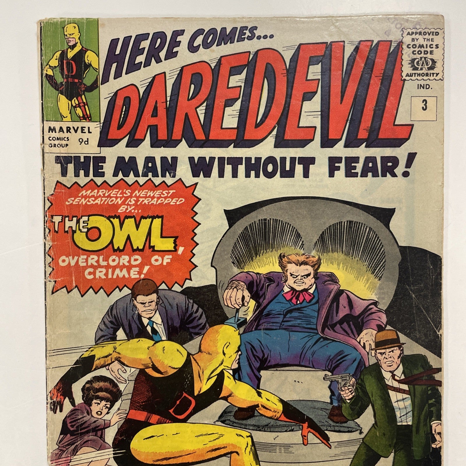 Daredevil #3 1964 GD+ 1st Appearance of Owl Pence Copy (See description)1