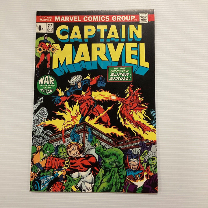 Captain Marvel #27 Marvel Comics 1973 FN/VF 1st Appearance of Eros