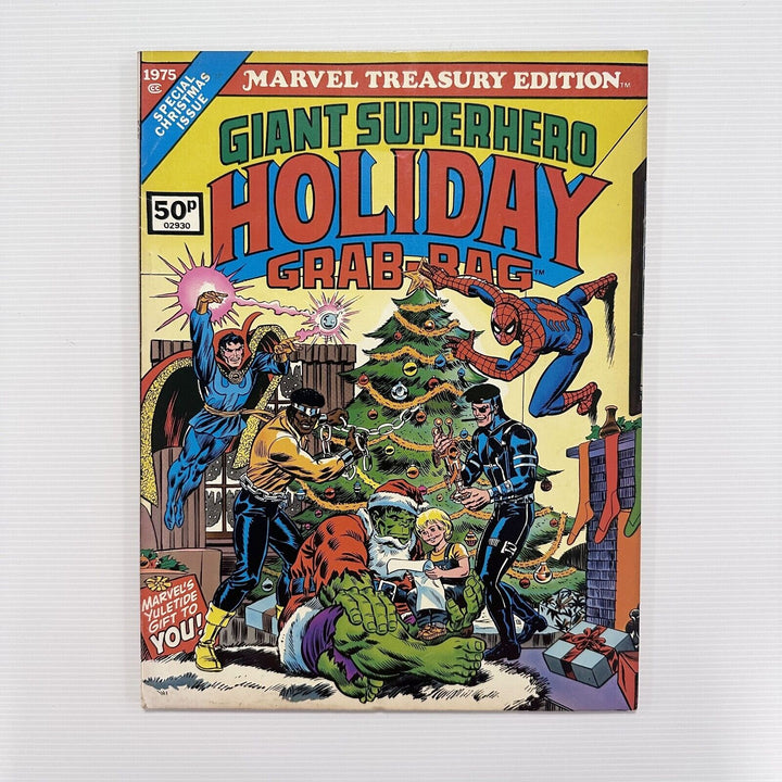 Marvel Treasury Edition Giant Superhero Holiday Grab Bag 1975 FN+ 1975 Pence Cop