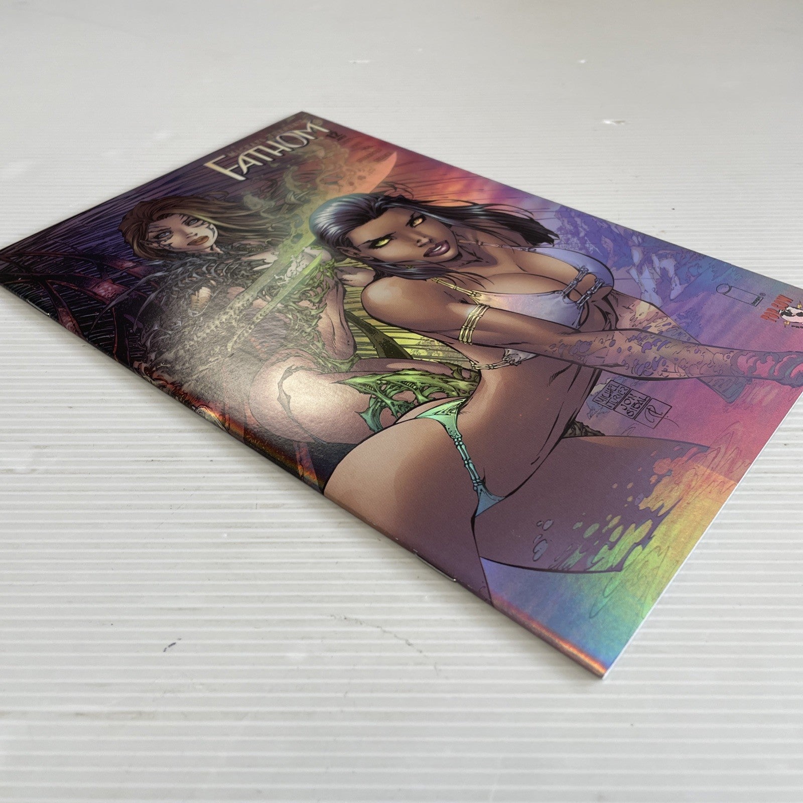 Fathom #12 2000 VF/NM Holochrome Foil Wraparound Variant Michael Turner's3